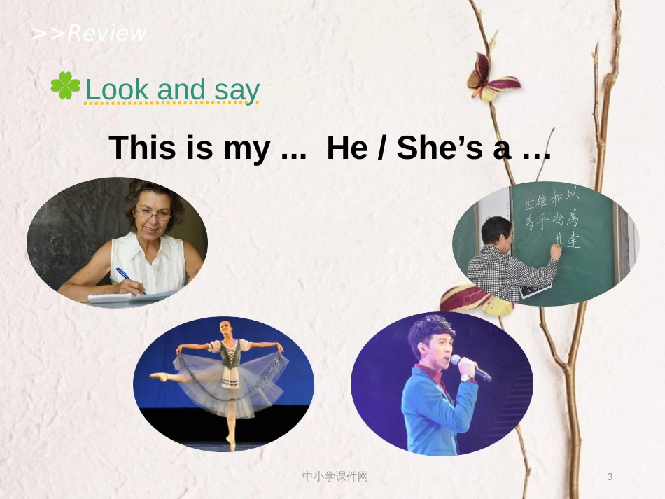 五年级英语上册 Unit 3 My father is a writer（Lesson 15）教学课件 人教精通版_第3页