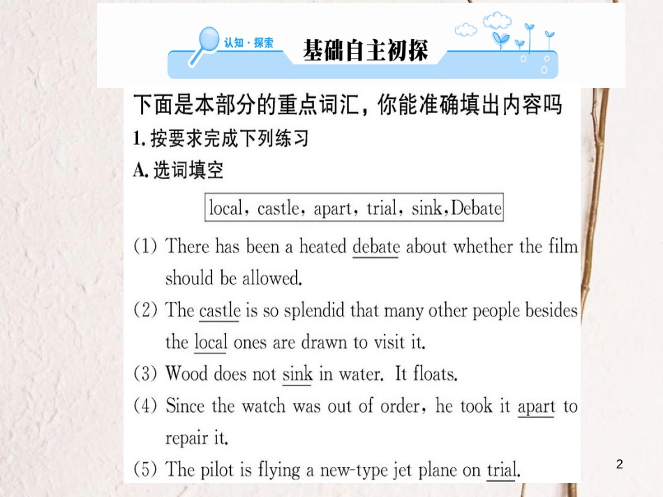 高中英语 Unit 1 Cultural relics Using Language课件 新人教版必修2_第2页