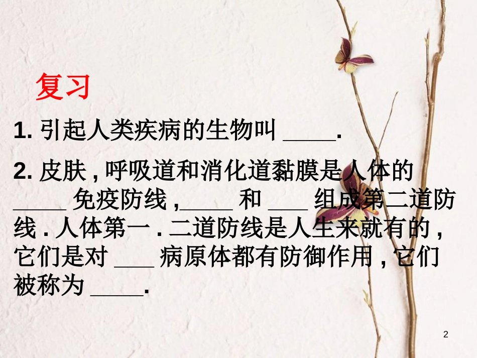 八年级生物下册 第24章 第1节 人体的免疫防线课件2 （新版）苏科版_第2页