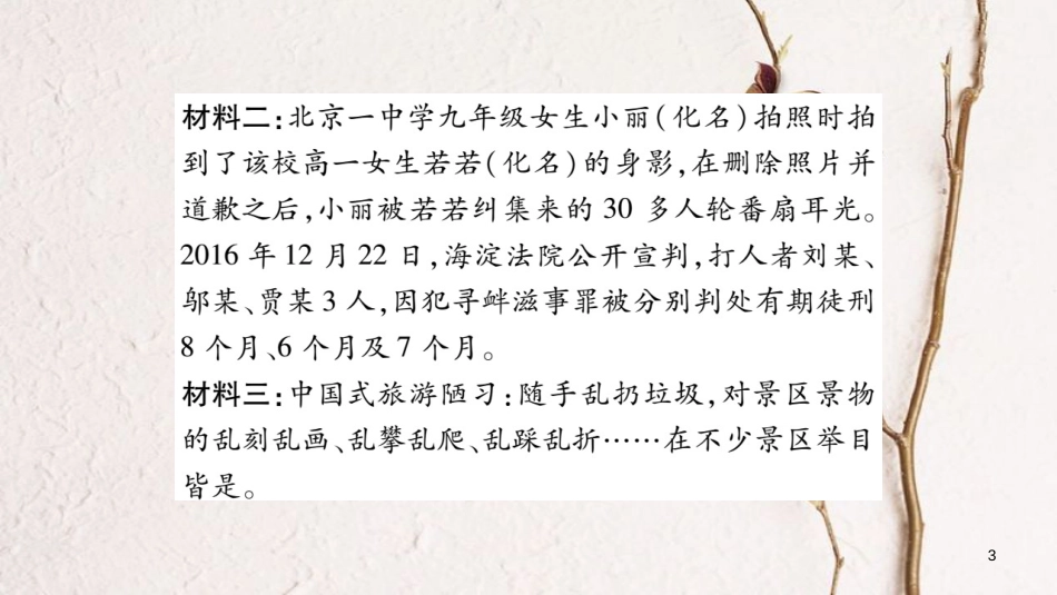 八年级道德与法治上册 第二单元 遵守社会规则热点探究课件 新人教版_第3页