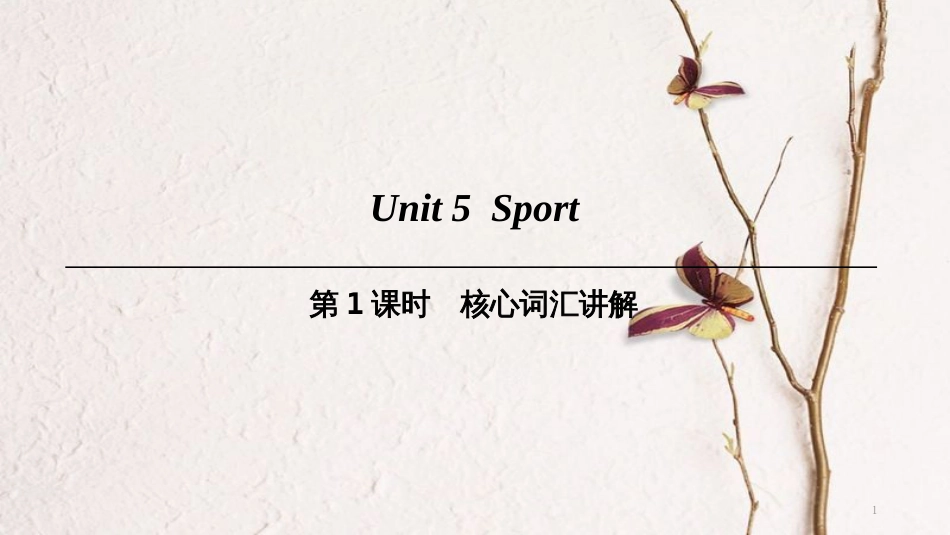 九年级英语下册 Module 3 Sport and health Unit 5 Sport（第1课时）核心词汇讲解课件 牛津深圳版_第1页