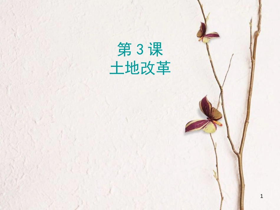 八年级历史下册 第一单元 第3课 土地改革课堂十分钟课件 新人教版_第1页