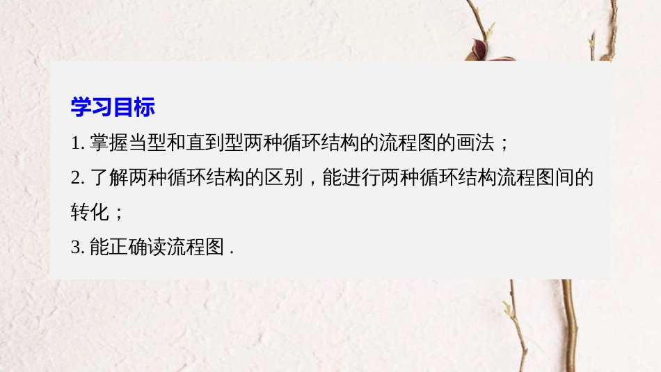 高中数学 第一章 算法初步 1.2.3 循环结构课件 苏教版必修3_第2页