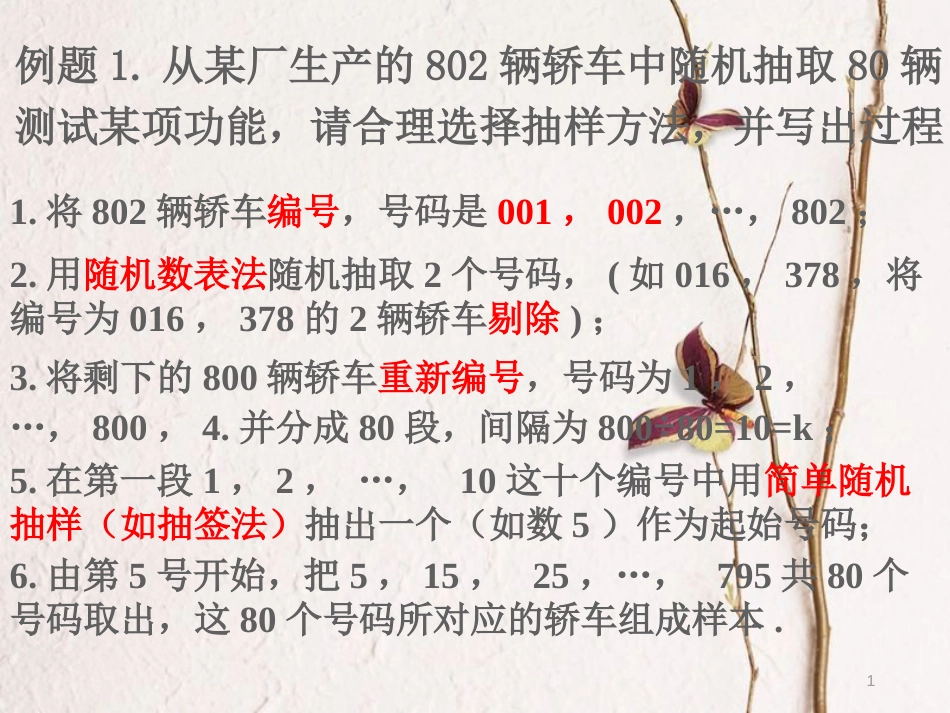 内蒙古准格尔旗高中数学 第二章 统计 2.1 系统抽样习题课件 新人教B版必修3_第1页