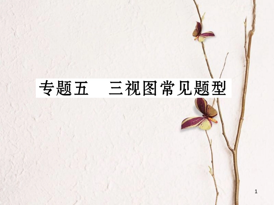 九年级数学下册 期末专题复习 专题5 三视图常见题型作业课件 （新版）湘教版_第1页