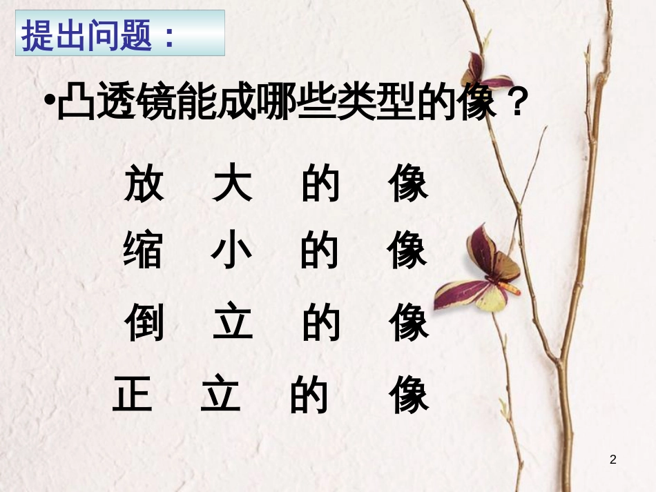 八年级物理上册 4.3《凸透镜成像规律》课件1 （新版）苏科版_第2页