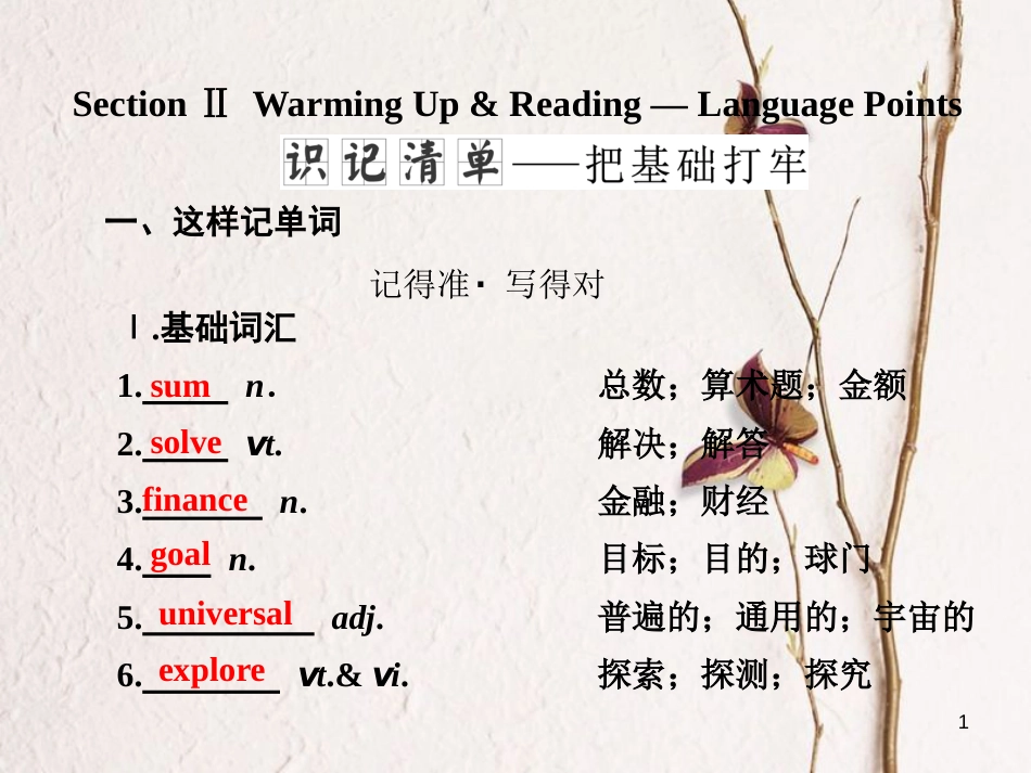 高中英语 Unit 3 Computers Section Ⅱ Warming Up amp；Reading -Language Points课件 新人教版必修2_第1页