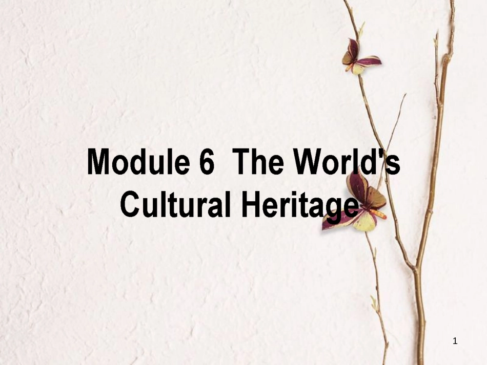 高考英语二轮复习 Module 6 The World's Cultural Heritage课件 外研版选修7_第1页
