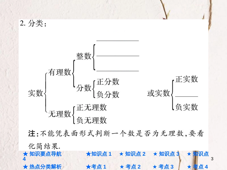 中考数学总复习 第一部分 基础知识复习 第1章 数与式 第1讲 实数的有关概念课件_第3页