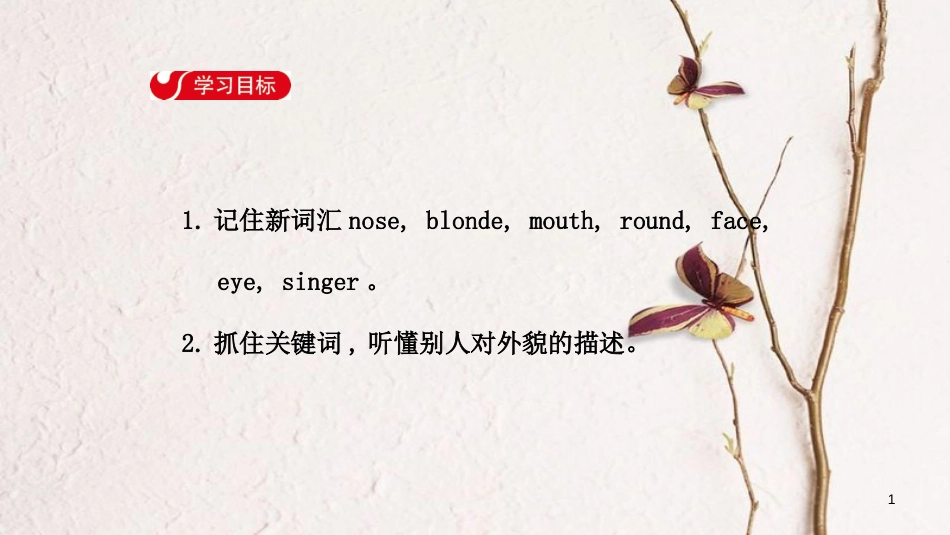 七年级英语下册 Unit 9 What does he look like Section B（1a-1e）导学课件 （新版）人教新目标版_第1页