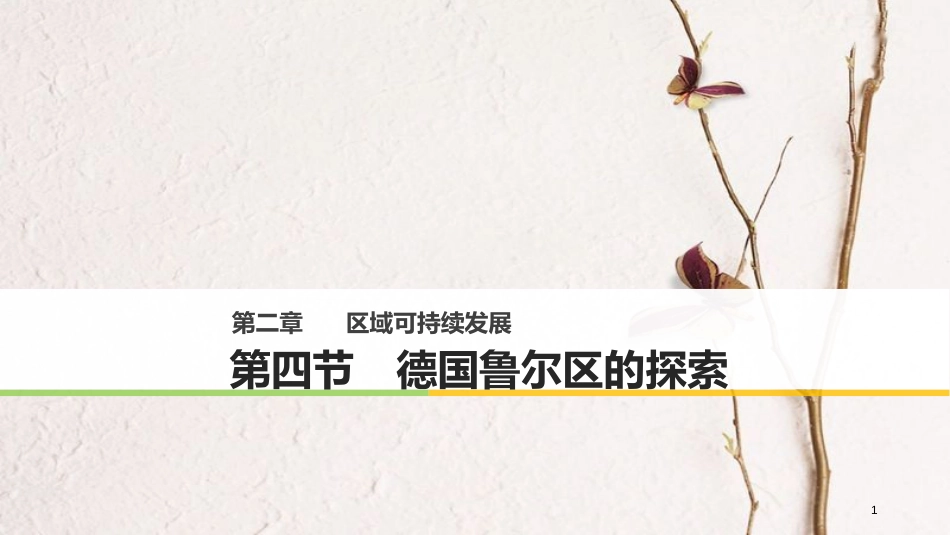 高中地理 第二章 区域可持续发展 第四节 德国鲁尔区的探索同步备课课件 中图版必修3_第1页