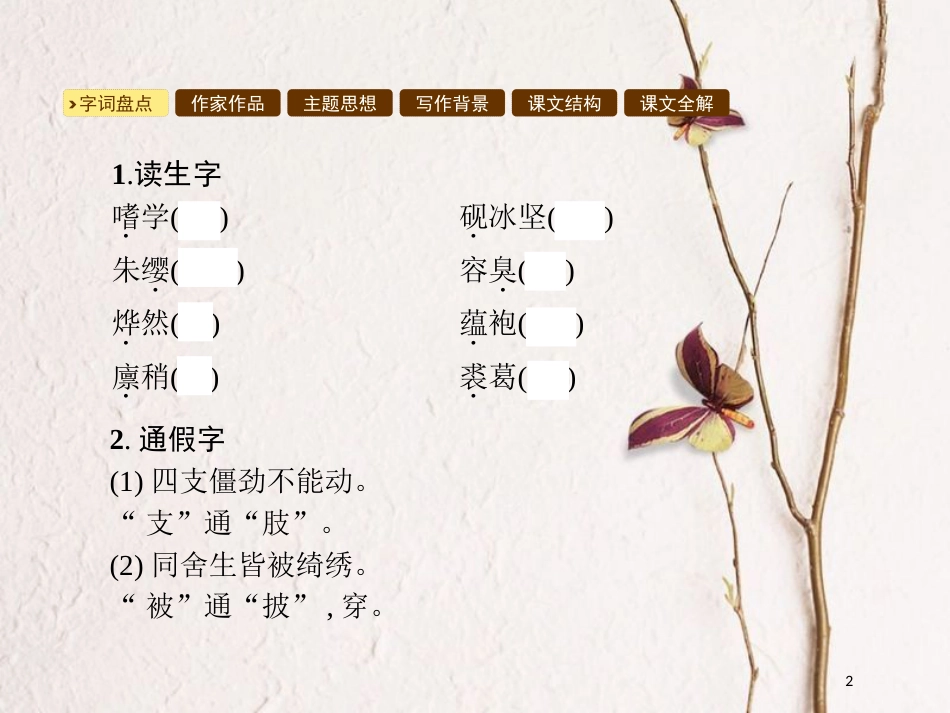 九年级语文下册 第六单元 23送东阳马生序课件 语文版_第2页