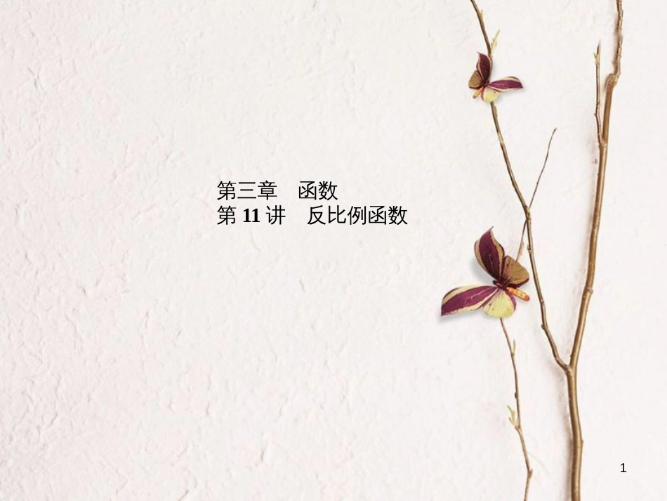 山东省潍坊市中考数学复习 第3章 函数 第11讲 反比例函数课件_第1页