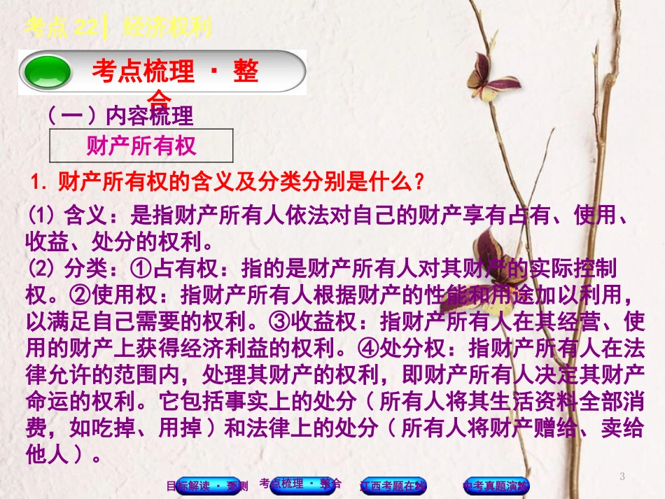 （江西专版）中考政治复习方案 第二单元 法律与秩序 考点22 经济权利教材梳理课件_第3页