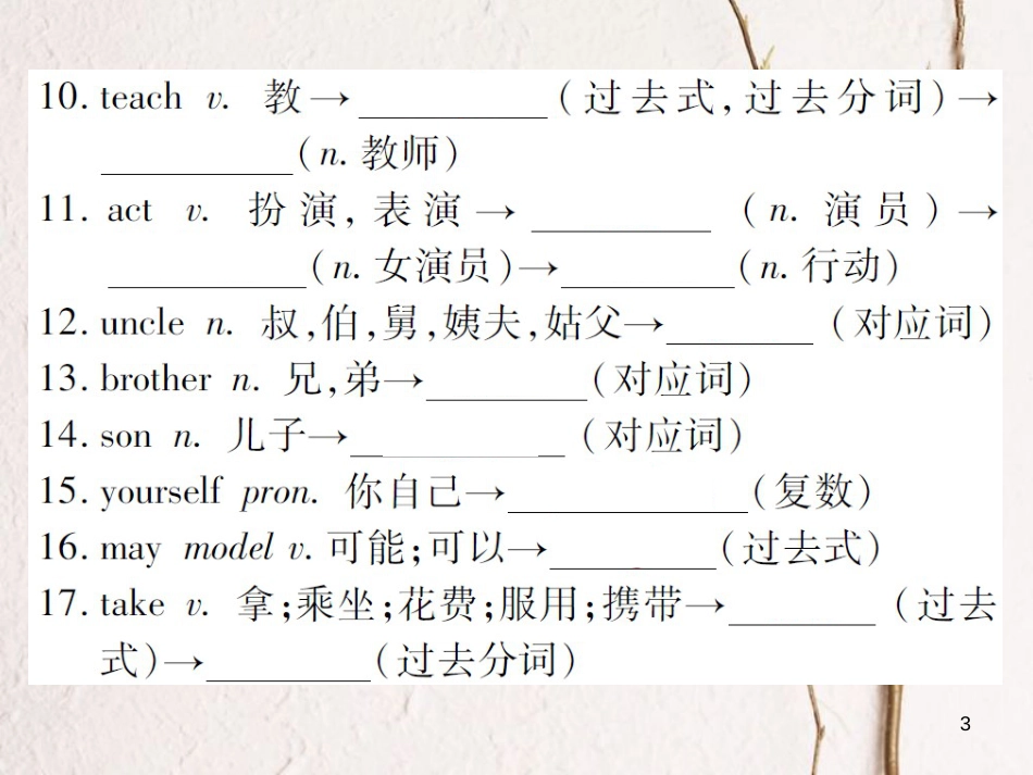 中考英语总复习 七上 Unit 3-4课件 仁爱版_第3页