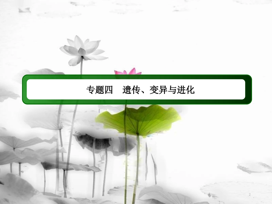 届高三生物二轮复习 8遗传的基本规律与伴性遗传课件_第2页