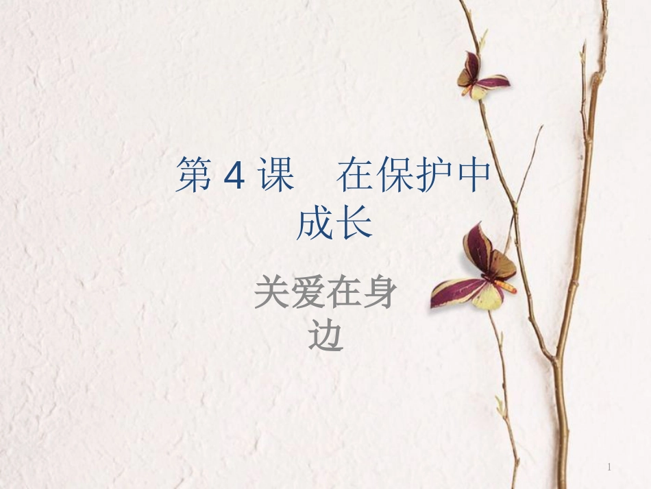 八年级道德与法治上册 第一单元 不断完善自我 第4课 在保护中成长 第1框 关爱在身边课件 陕教版_第1页