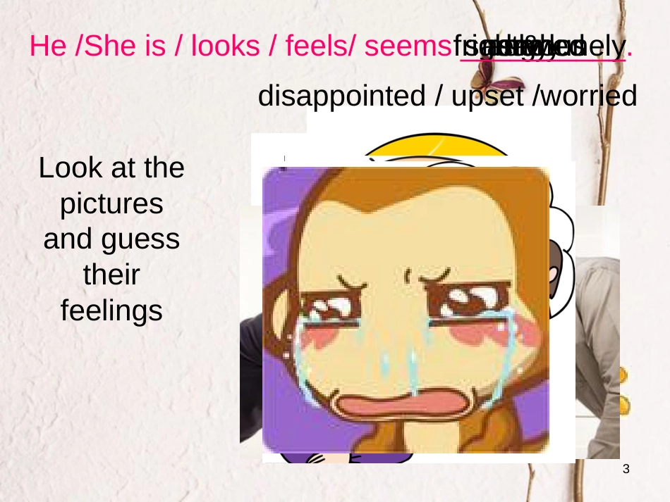 广东省清远市佛冈县龙山镇八年级英语下册 Unit 5 Feeling excited Topic 3 Many things can affect our feelings Section A课件 （新版）仁爱版_第3页