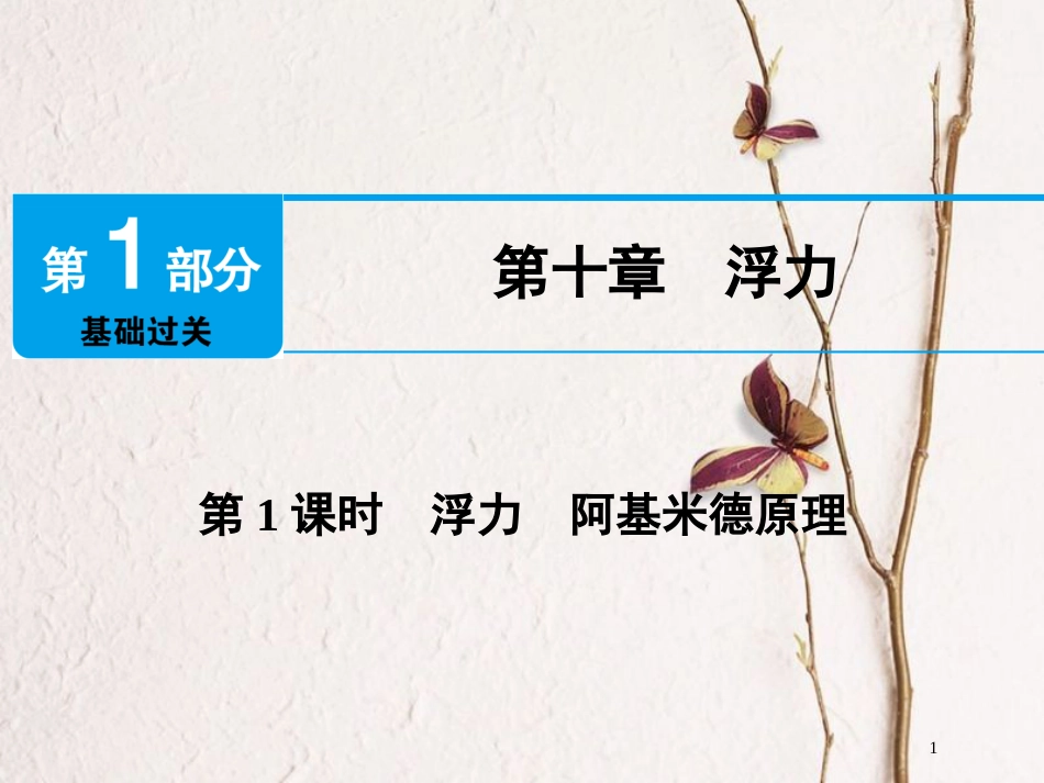广东省深圳市2018年中考物理总复习 第十章 浮力第1课时课件_第1页