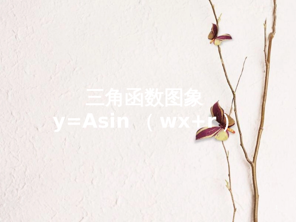 山西省忻州市高考数学 专题 三角函数图象y=Asin（wx+r）复习课件_第1页