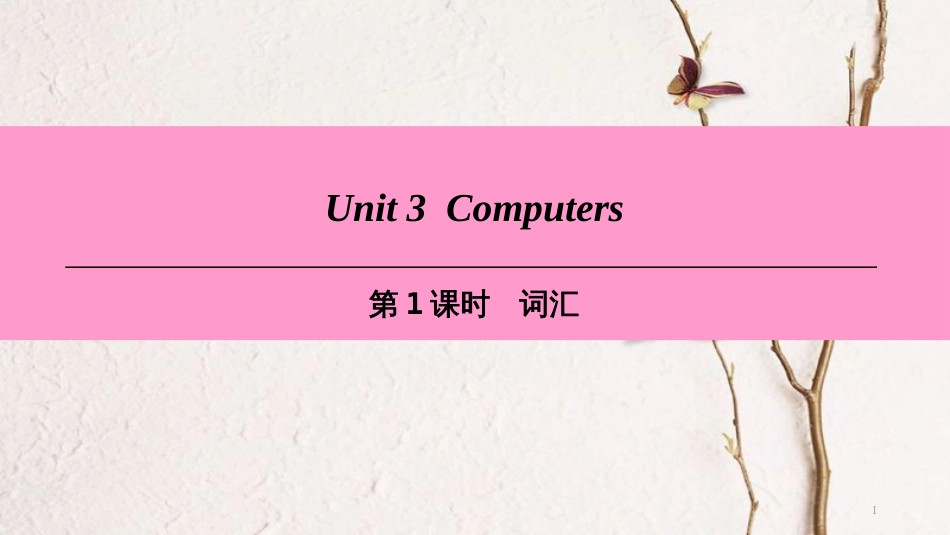 八年级英语上册 Module 2 Science and technology Unit 3 Computers（第1课时）词汇课件 牛津深圳版_第1页