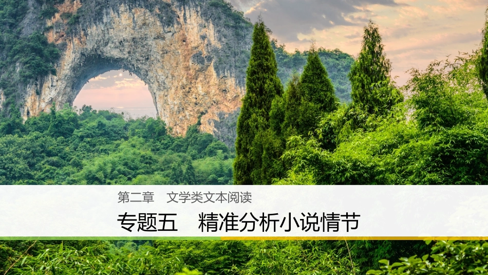 （全国通用）高考语文大二轮复习与增分策略 第二章 文学类文本阅读 专题五 精准分析小说情节课件_第1页