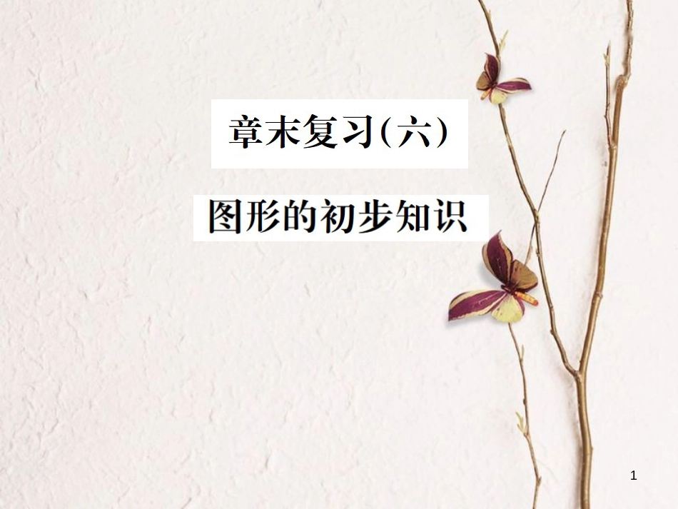 七年级数学上册 章末复习（六）图形的初步知识习题课件 （新版）浙教版_第1页