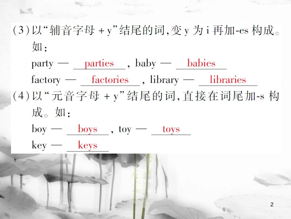 届中考英语复习 第二轮 语法突破 第一章 名词课件_第2页