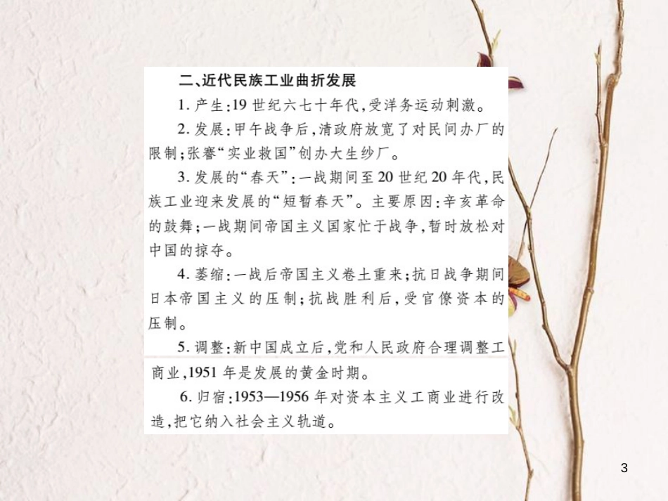 中考历史总复习 第二部分 中国近代史 6 经济和社会生活课件_第3页