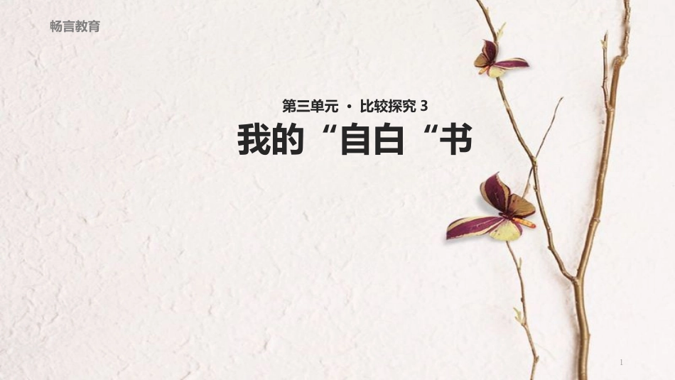 八年级语文下册 第三单元 比较探究《我的“自白“书》教学课件 北师大版_第1页