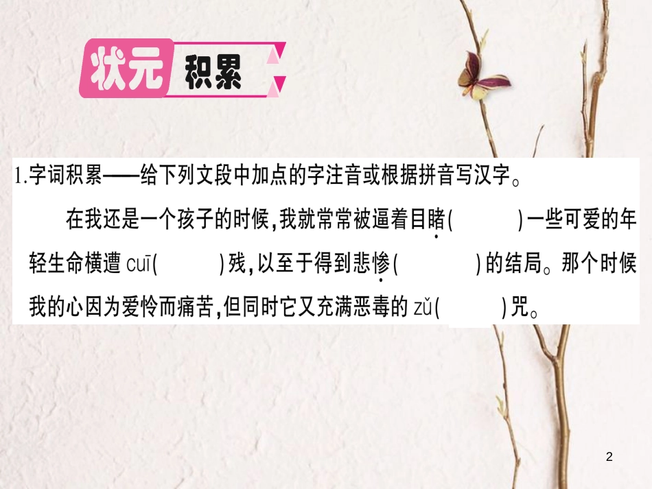 九年级语文下册 第三单元 9《家》的序和跋作业课件 语文版_第2页
