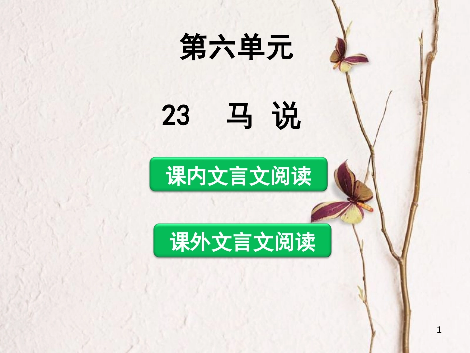 八年级语文下册 第六单元 23 马说课件 新人教版_第1页