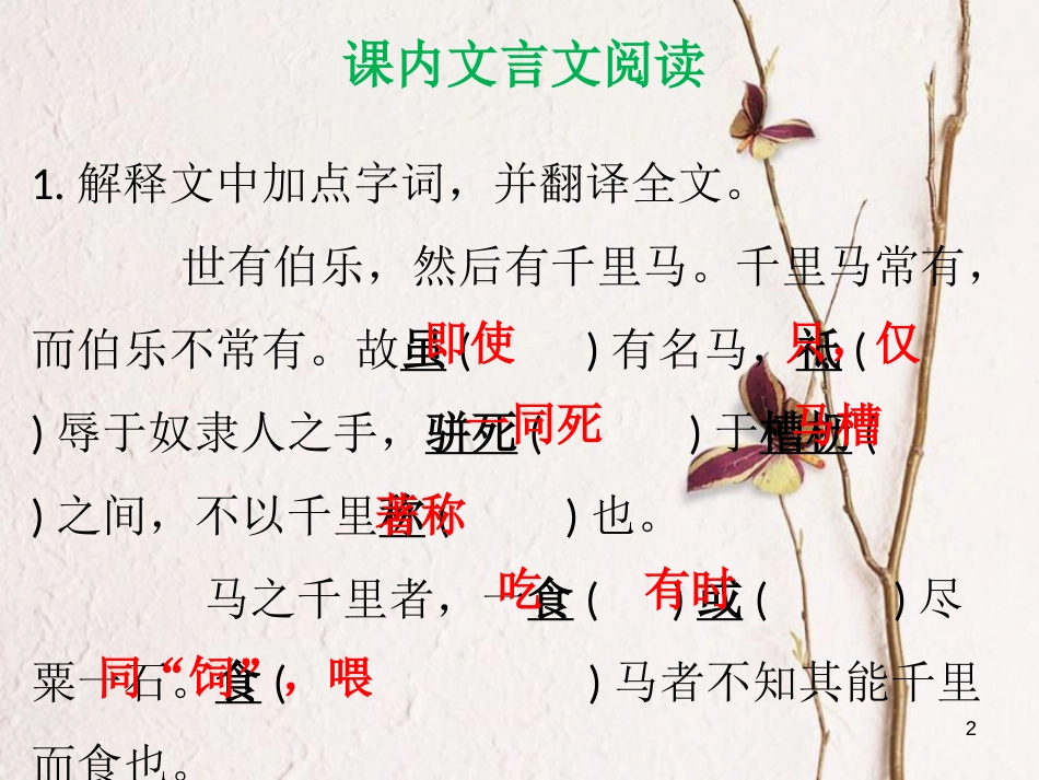 八年级语文下册 第六单元 23 马说课件 新人教版_第2页