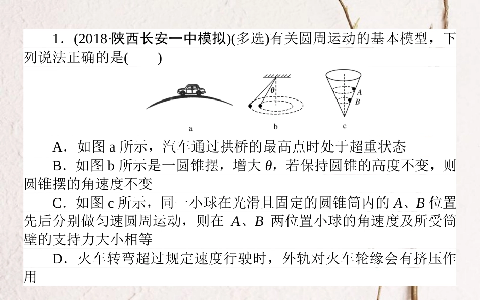 （全国通用）2019版高考物理 全程刷题训练 课练12 课件_第2页