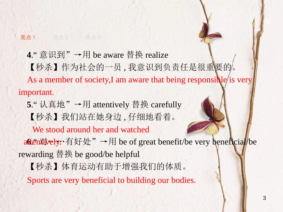 （浙江专用）2019届高三英语一轮复习 Part2 亮点词汇,追求卓越效果课件 新人教版_第3页