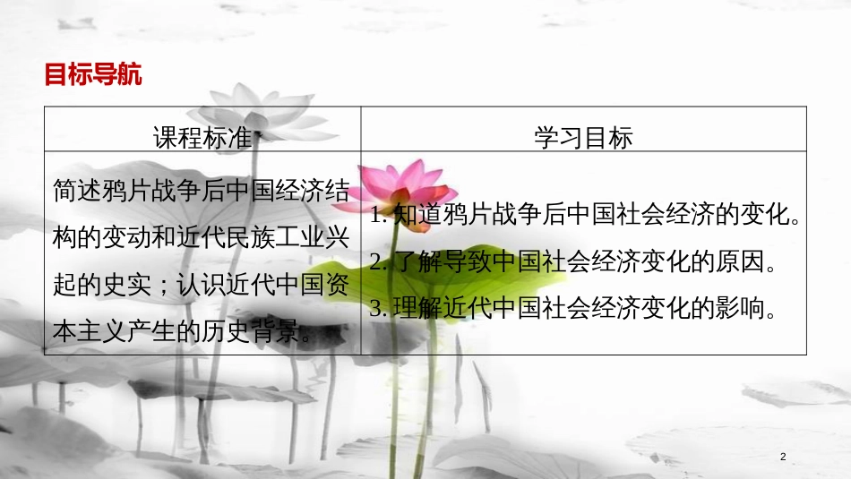 高中历史 第二单元 工业文明的崛起和对中国的冲击 第10课 近代中国社会经济结构的变动课件 岳麓版必修2_第2页