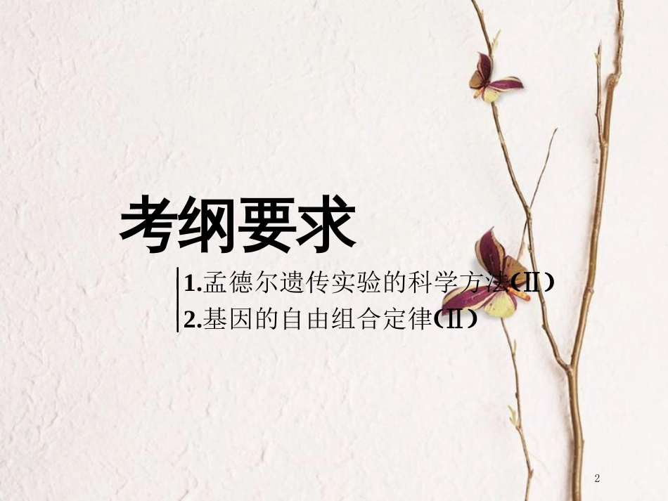 （全国通用版）2019版高考生物一轮复习 第2部分 遗传与进化 第一单元 遗传定律和伴性遗传 第2讲 第1课时 基因的自由组合定律分析与常规题型精准备考实用课件_第2页