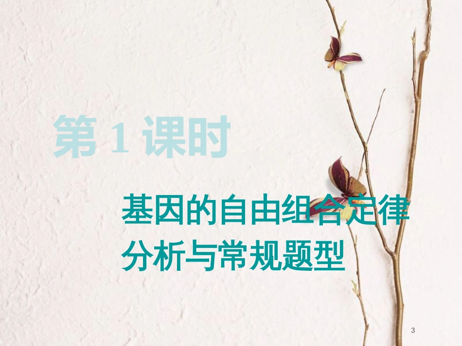 （全国通用版）2019版高考生物一轮复习 第2部分 遗传与进化 第一单元 遗传定律和伴性遗传 第2讲 第1课时 基因的自由组合定律分析与常规题型精准备考实用课件_第3页