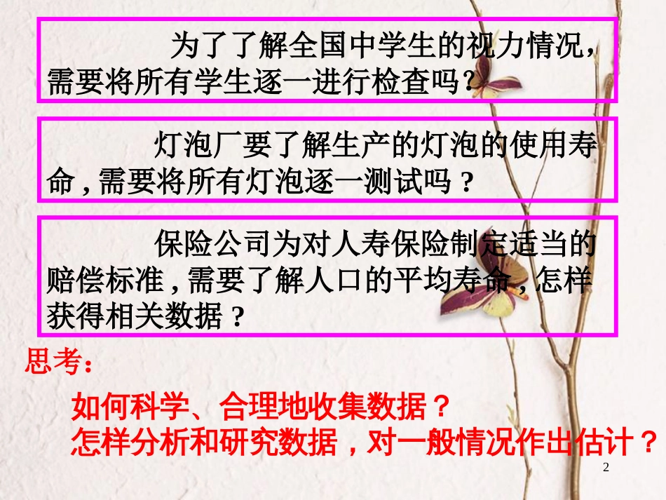 江苏省宿迁市高中数学 第二章 统计 2.1.1-2.1.2 抽样方法课件 苏教版必修3_第2页