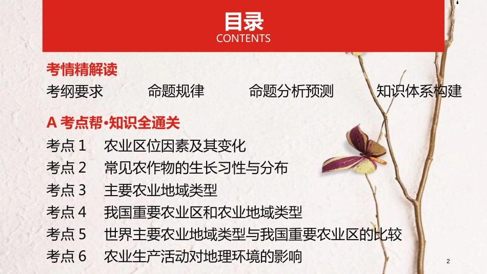 中考地理一轮复习 第十单元 农业地域的形成与发展课件_第2页