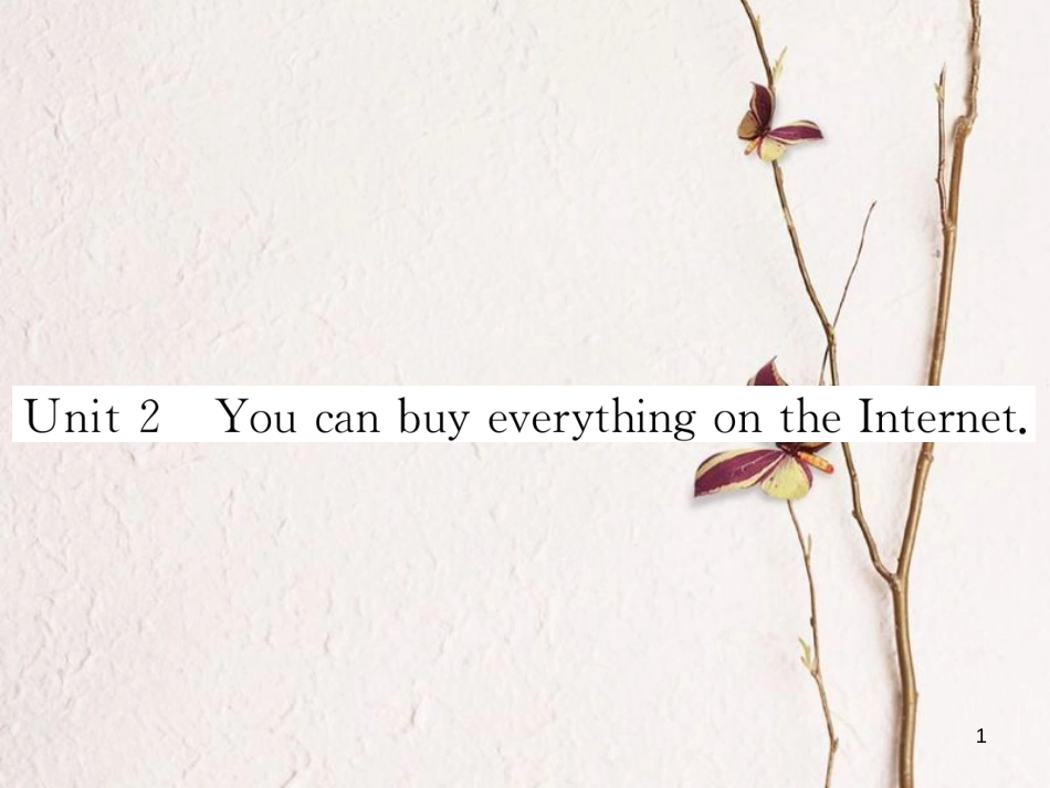 七年级英语下册 Module 5 Shopping Unit 2 You can buy everything on the Internet作业课件 （新版）外研版_第1页