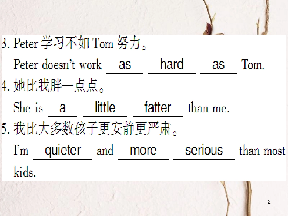 （通用版）八年级英语上册 Unit 3 I’m more outgoing than my sister写作习题课件 （新版）人教新目标版_第2页