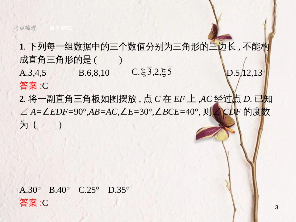 年中考数学总复习 第16课时 直角三角形课件 （新版）新人教版_第3页