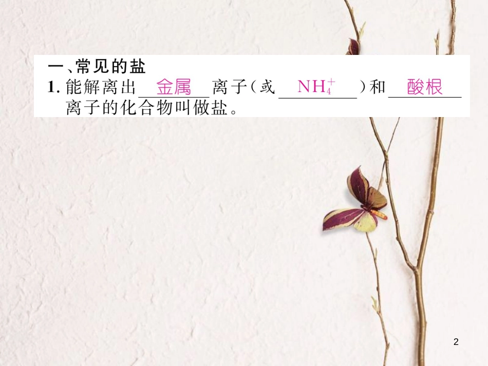 九年级化学下册 第11单元 盐 化肥 几种常见的盐、复分解反应、化学肥料单元小结作业课件 （新版）新人教版_第2页
