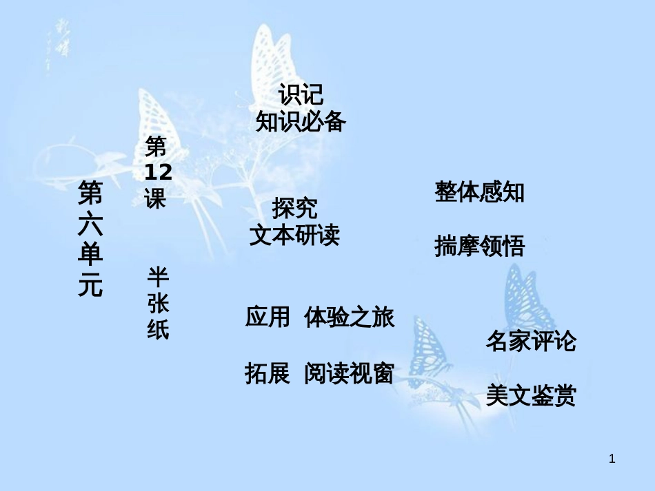 高中语文 第12课 半张纸课件 新人教版选修《外国小说欣赏》_第1页