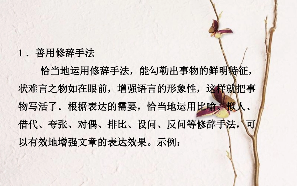 山东省德州市中考语文 专题复习十六 写作基础指南 课时6 表达的技巧课件_第3页