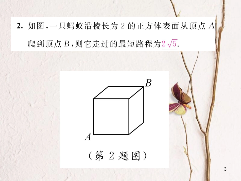 （毕节专版）八年级数学下册 第1章 三角形的证明 课题5 勾股定理及其逆定理当堂检测课件 （新版）北师大版_第3页