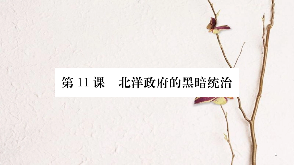 八年级历史上册 第三单元 资产阶级民主革命与中华民国的建立 11 北洋政府的黑暗统治课件 新人教版_第1页