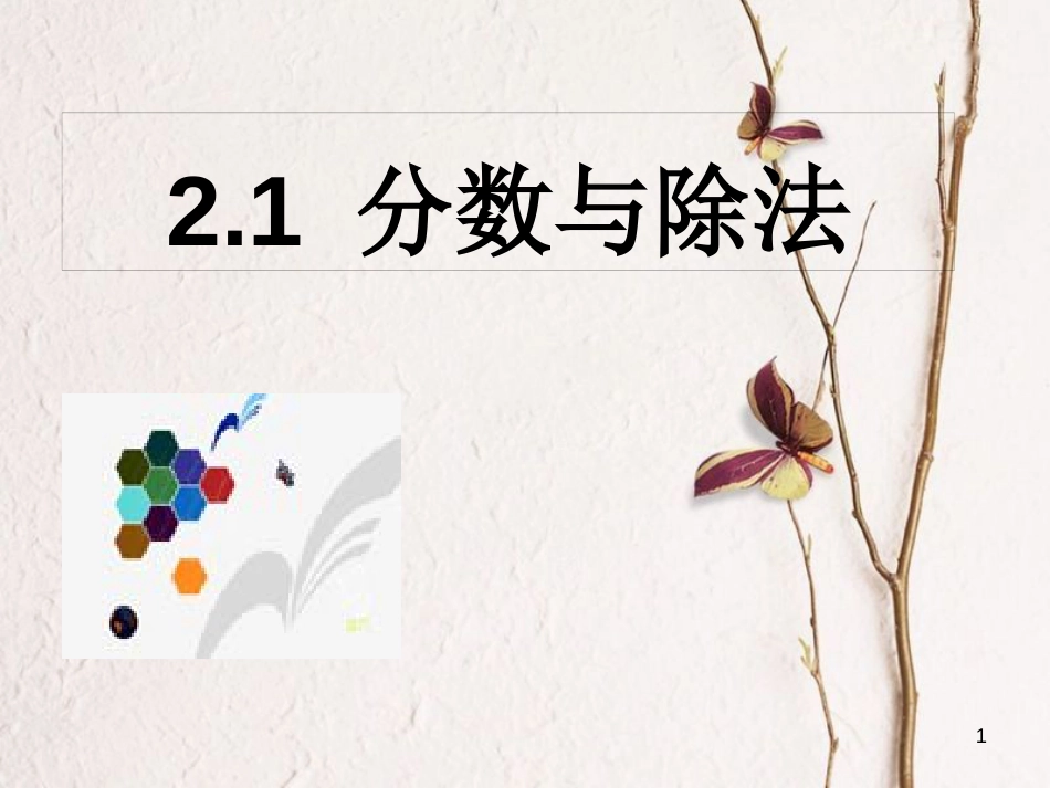 六年级数学上册 第2章 分数 2.1 分数与除法课件 鲁教版五四制_第1页