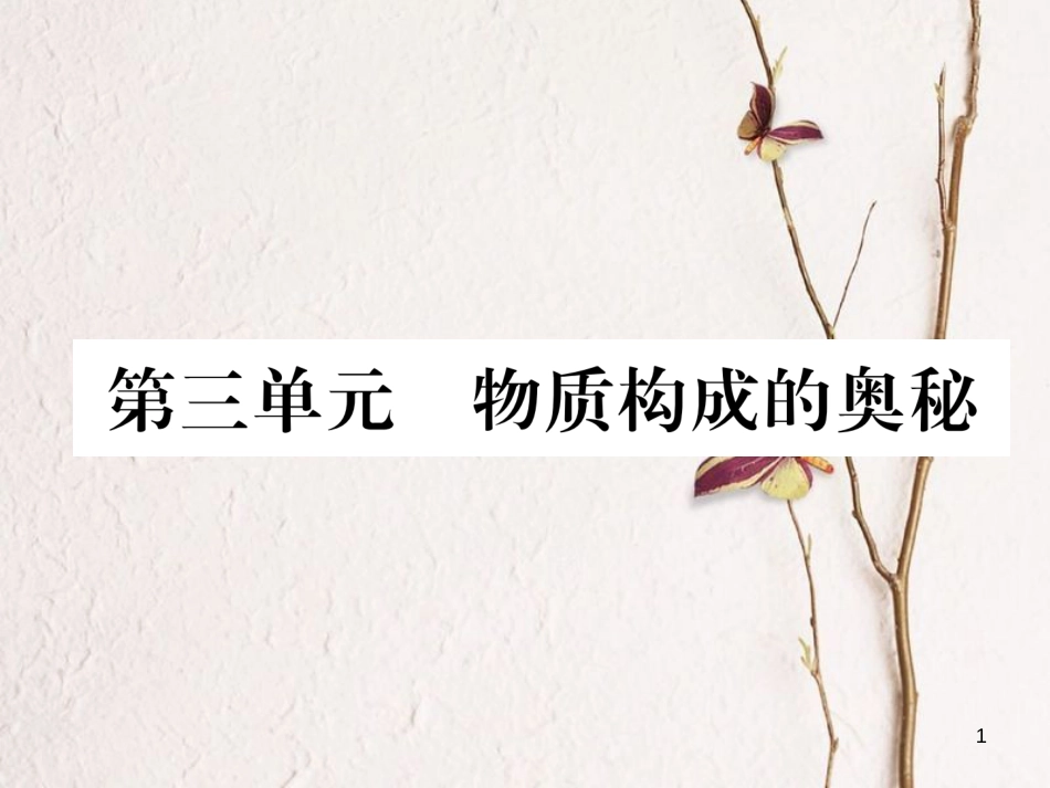（青海专版）中考化学复习 第1编 教材知识梳理篇 第3单元 物质构成的奥秘（精练）课件_第1页